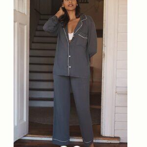 Eberjey Women's‎ Gray Gisele Comfy Jersey Pajama Set - Size S Small